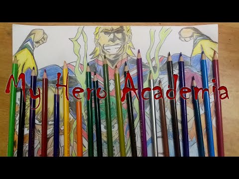 Drawing My Hero Academia Characters|Anime|All might|Izuku Midoriya|Katsuki Bakugo|Shoto Todoroki.