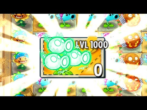 ELECTRIC PEASHOOTER Plant LEVEL 1000 Power-Up! in Plants vs Zombies 2 (PVZ2 Version 8.8.1)