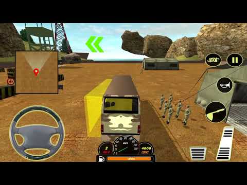 US Army Offroad Bus Driving Simulator Game - Army Drop to Destination - Android Gameplay 🪖🚍
