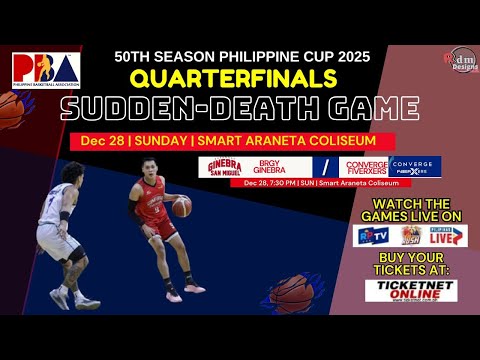 Pba Game Schedule of the Day | Dec 28, 2025 | Philippine Cup 2025 | Brgy Ginebra vs Converge