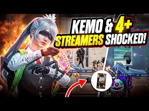 Kemo & 4+ Streamers Shocked After This‼️💀 | Rare vs Streamers☠️ | Fastest 4 finger player🔥 | BGMI🔱