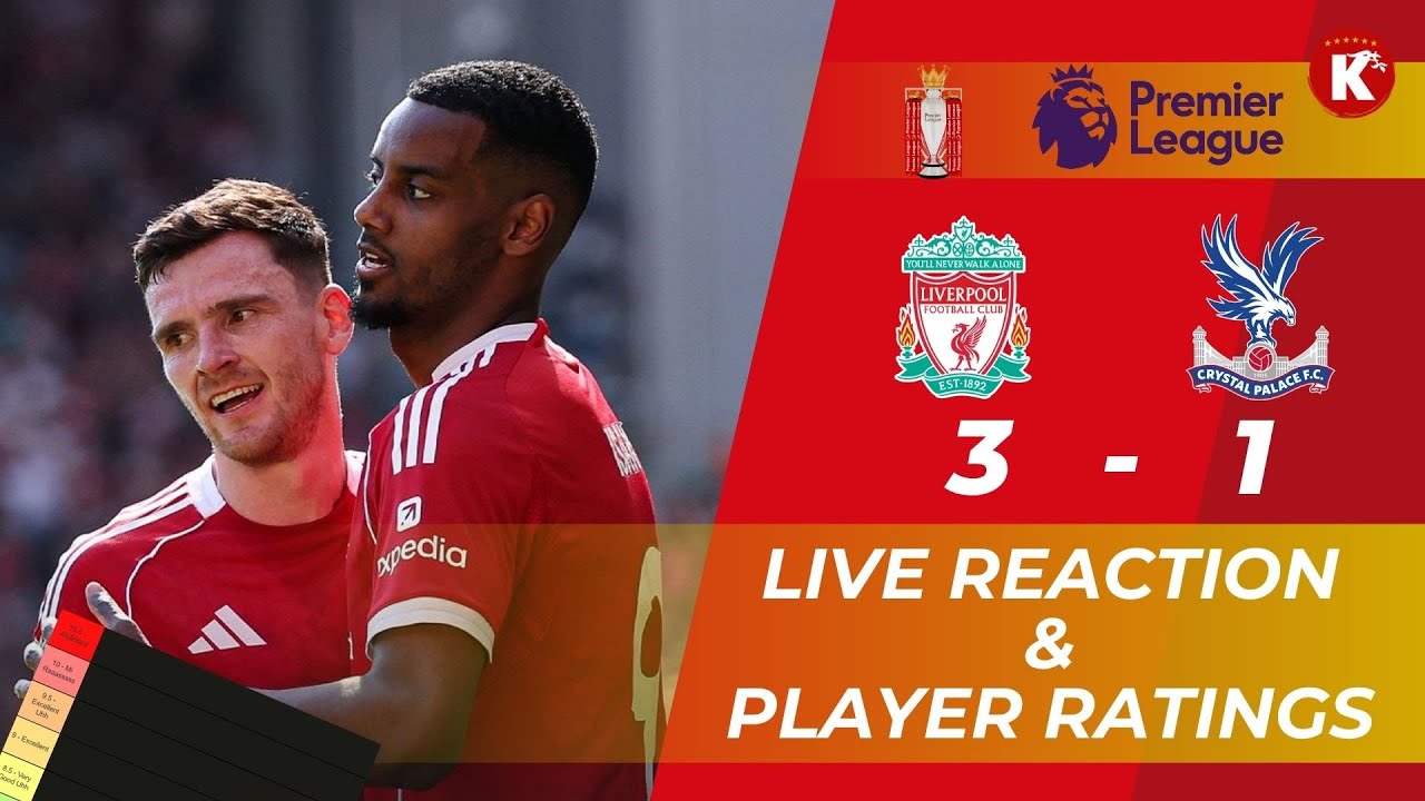 ISAK, ROBBO AND WIRTZ GIVE REDS WIN | LIVERPOOL 2-1 CRYSTAL PALACE | LIVE REACTION & PLAYER RATINGS