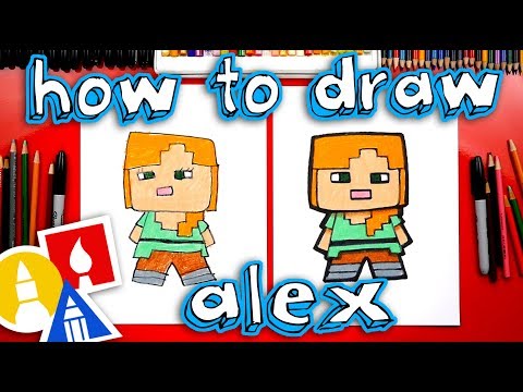 Art for Kids Hub - How To Draw Alex From Minecraft