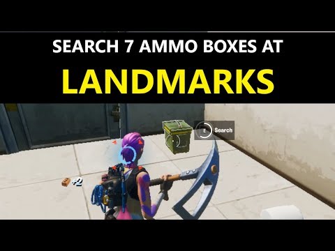 Search ammo Boxes at Landmarks (Fortnite Week 3 Chapter 2 Season 1 Forged in Slurp Challenges)