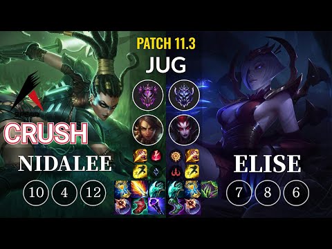 ASP Crush Nidalee vs Elise Jungle - KR Patch 11.3