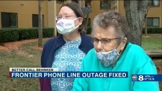 Seniors get Frontier service back after outage lasted nearly three weeks