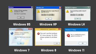 ❌🔚EVERY windows End of Support Screen🔚❌ #windows