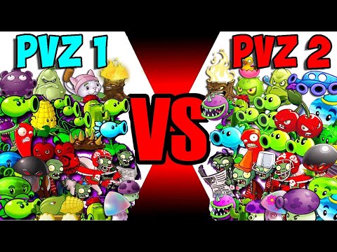 PvZ 1 vs PvZ 2 - Who Will Win? - Plants Vs Zombies 2 Team Plant Vs Team Plant