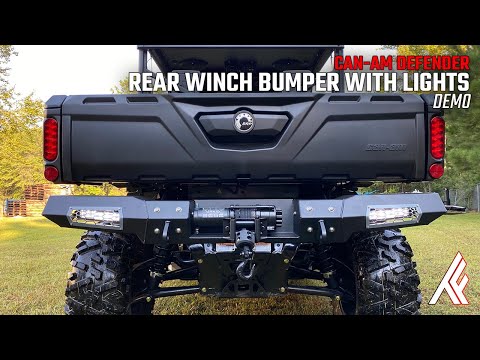 Can-Am Defender Rear Winch Bumper with Lights