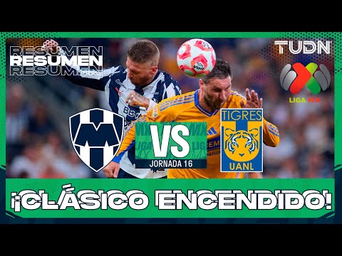Highlights and goals - Monterrey vs Tigres | Liga MX - Matchday 16 Apertura 2025 | TUDN