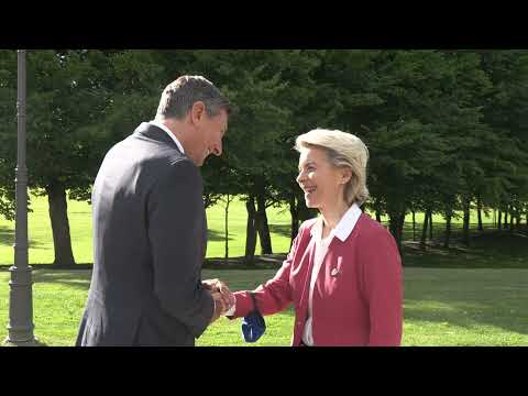 20210701  BRDO PRI KR PREDSEDNIK RS BORUT PAHOR NA BRDO SPREJEL PREDSEDNICO EK URSULO VON DER LEYEN