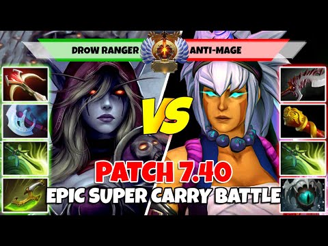 DROW RANGER (Carry) vs ANTI-MAGE (Carry) - Epic Battle Of Immortal Rank Dota 2 Players - Z Dota 2