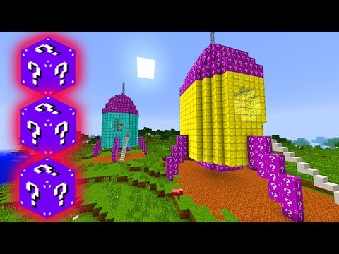 LUCKY PURPLE BLOCKS ROCKET SHIP MOD CHALLENGE - MINECRAFT MODDED MINI-GAME!