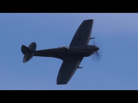 BBMF Spitfire Mk.XVI at Old Warden 7th May 2017