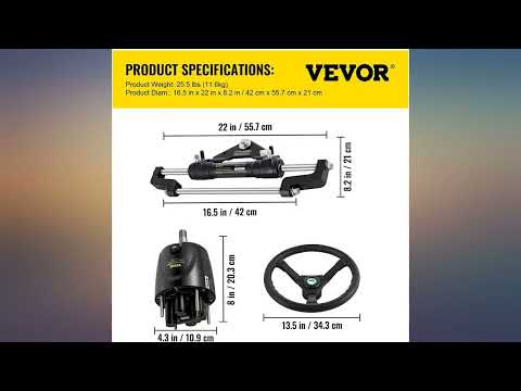 VEVOR Hydraulic Outboard Steering Kit 300HP, Hydraulic Steering Kit Helm review
