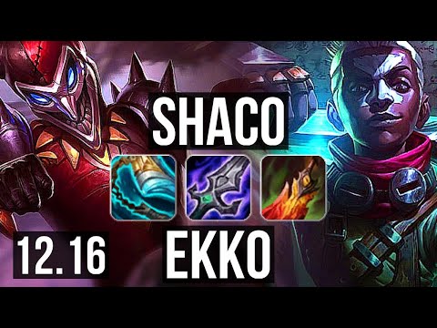 SHACO vs EKKO (JNG) | 9/1/11, 2.4M mastery, 700+ games, Dominating | EUW Master | 12.16