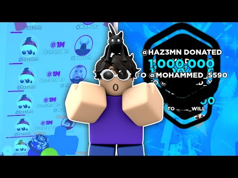 Hazem Donated $27,000,000 ROBUX to an ENTIRE SERVER..