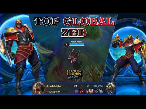 TOP GLOBAL ZED | AWESOME GAMEPLAY | PERFECT BUILD | WILD RIFT