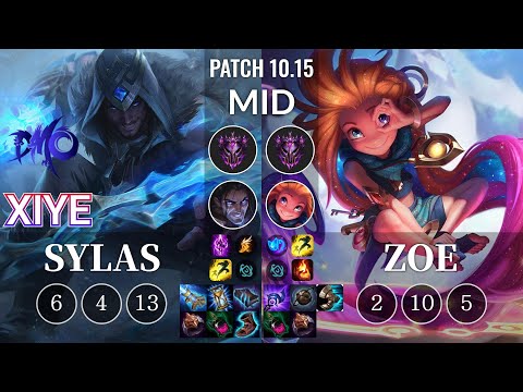 DMO xiye Sylas vs Zoe Mid - KR Patch 10.15