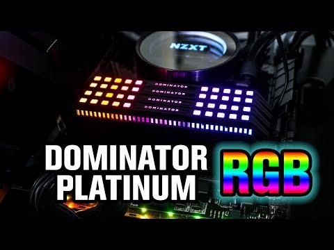 RAM Corsair Dominator Platinum RGB 32GB (2x16GB) DDR5 DRAM 6200MT/s CL36 atminties rinkinys, Juodas video