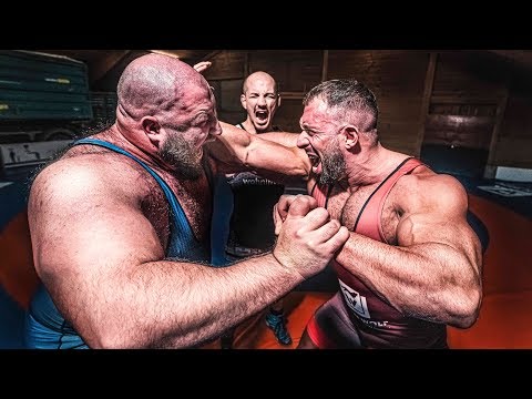 180 KG Strongman vs 120 KG Bodybuilder vs 60 KG Ringer! Eskalation beim Ringen!