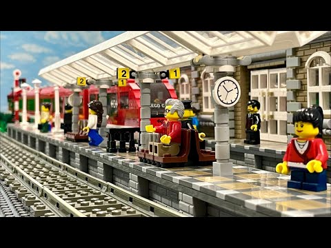 Fertiger Bahnhof - Bau einer Lego Stadt Teil 191.