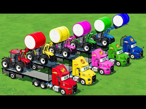 JCB FASTRAC & COLORED COTTON TRANSPORT CHALLENGE TO SELL POINT WITH MAN TRUCK! Farming Simulator 22