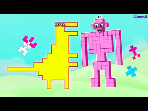 Looking for Numberblocks Puzzle Tetris NEW double 80 Dinosaurs ASMR   Numberblocks Satisfying Video