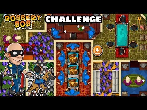 Robbery Bob : Use Bald Guard Costume - Wind-up Toy - Teleport Mine - Challenge Part 25