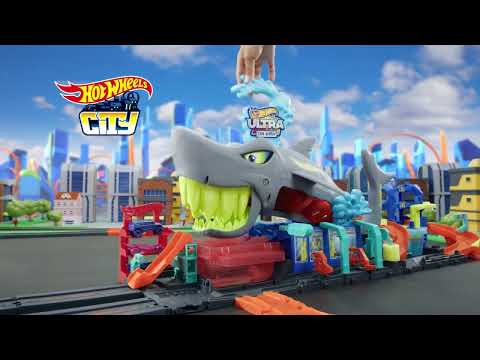Ігровий набір Hot Wheels Автомийка Суперакула HTN82 Трек Hot Wheels Ultra Shark Мийка атака автотрек с акулой - фото 1 - id-p2796137672