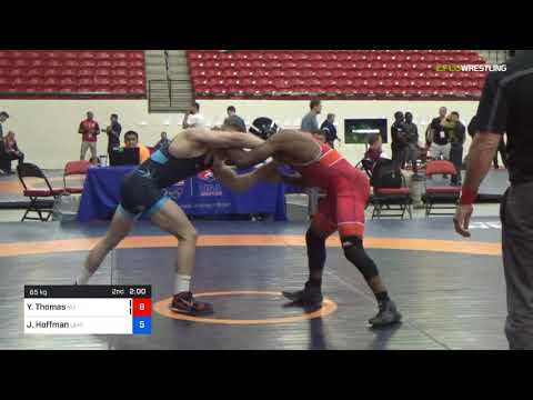 2018 Marine Corps US Open/UWW Junior Freestyle 65 Con 8 #1 - Yahya Thomas (NU) Vs. Jimmy Hoffman (