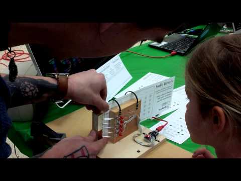Binary punch card reader - Wichita SWE Expo 2015
