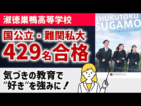 国際日本語学科 【淑徳巣鴨高等学校】国公立・早慶上理GMARCHへの合格者429名！大手受験予備校と提携した放課後学習支援で手厚くサポート！東京都内で駅近、アクセス最高！