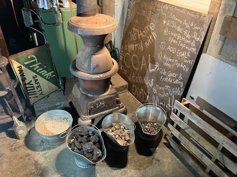 How to Burn Anthracite Coal in Pot Belly Stove (Pt.1 Lighting)