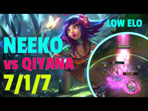 Neeko vs Qiyana 7/1/7 - League of Legends Neeko gameplay (no commentary)