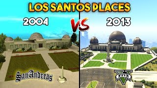 GTA 5 VS GTA SAN ANDREAS : LOS SANTOS PLACES