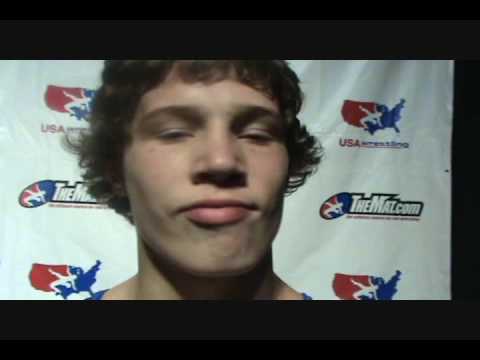 Cadet Freestyle 135 lbs. champion Alex Dieringer of Wisconsin