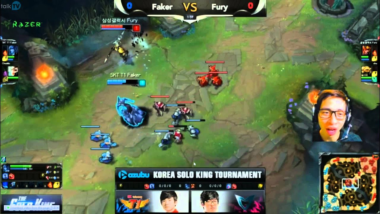 LMHT: Faker vs Fury giải The Solo King 1v1 Hàn Quốc (Game 1)