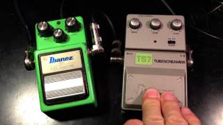 Video thumbnail for ibanez Tube Screamer TS9 vs Ibanez Tube Screamer TS7 by shnobel