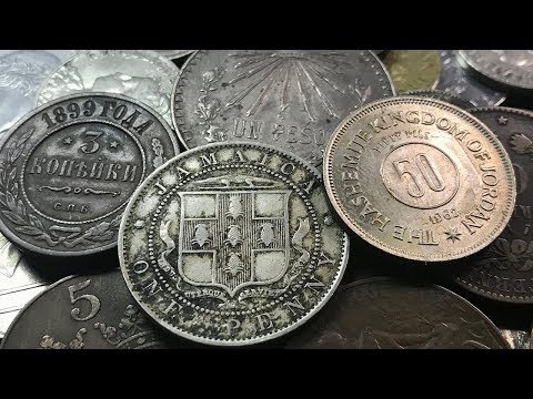 BIG SILVER & 19TH CENTURY COPPER Found in World Coin Loot Bag - Bag #12