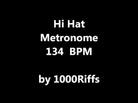 Hi Hat Metronome 134 BPM - Beats Per Minute