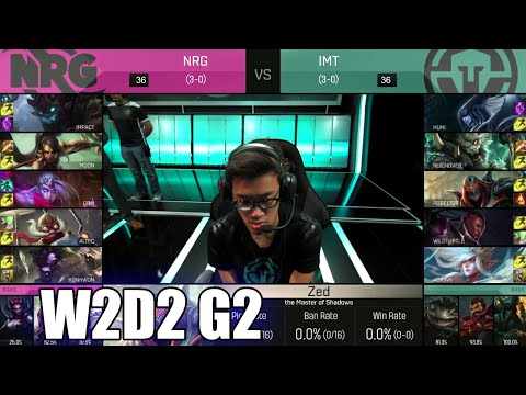 NRG eSports vs Immortals | Week 2 Day 2 S6 NA LCS Spring 2016 | NRG vs IMT G1 W2D2