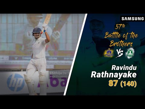 Ravindu Rathnayake's match saving half century for Isipathana College