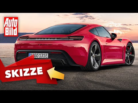 Porsche 718 Cayman (2024) | So könnte der E-Cayman kommen | Skizze