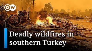 Three dead as wildfires blaze in southern Turkey | DW News