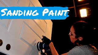 SANDING PAINT: Part 4 on Repainting a Fiberglass Front Door | Professional DIY Paint Job