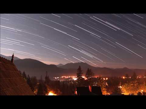 Time lapse stars filmed above the Polish Tatra mountains from our hotel room
