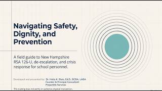 Restraint, Seclusion & De-Escalation Training for School Staff