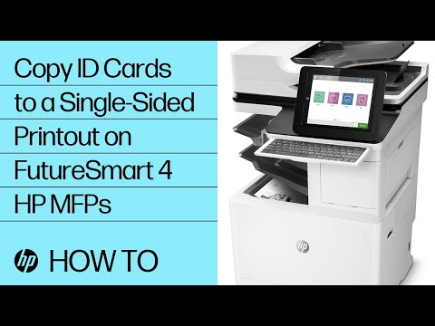 Copy ID Cards to a Single-Sided Printout on FutureSmart 4 HP MFPs | HP Printers | HP