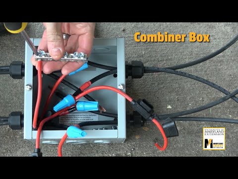 How to wire a solar combiner box or pass through box